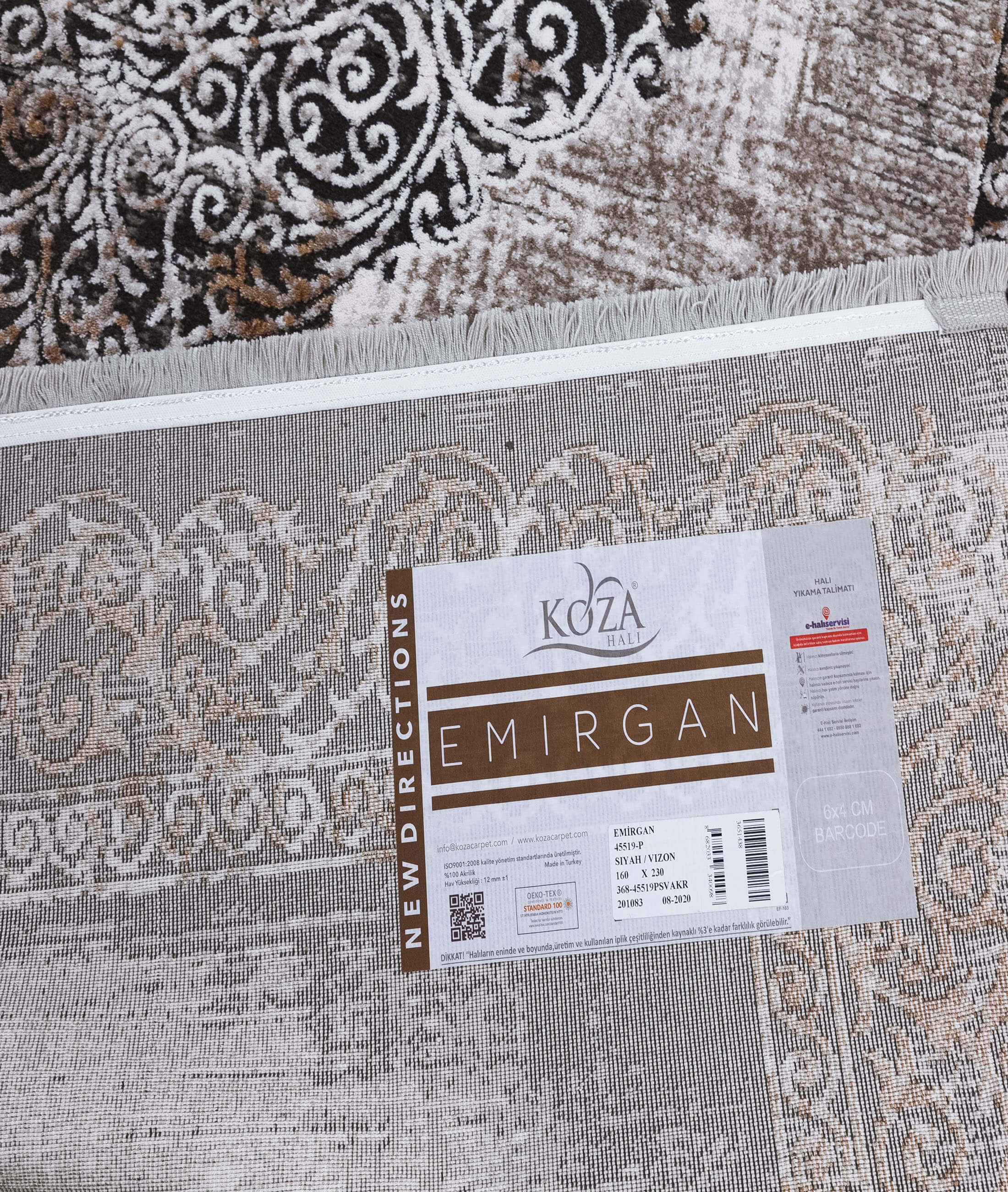 Emirgan Black Mink Carpet 45519A
